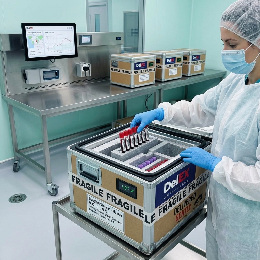 clinical trial courier UK